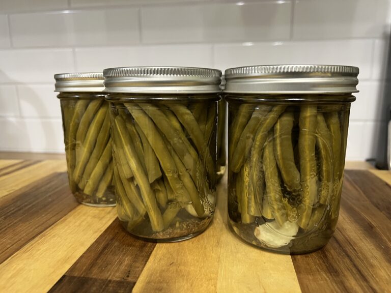 Store-Bought: Dilly Beans (Pickled Green Beans).